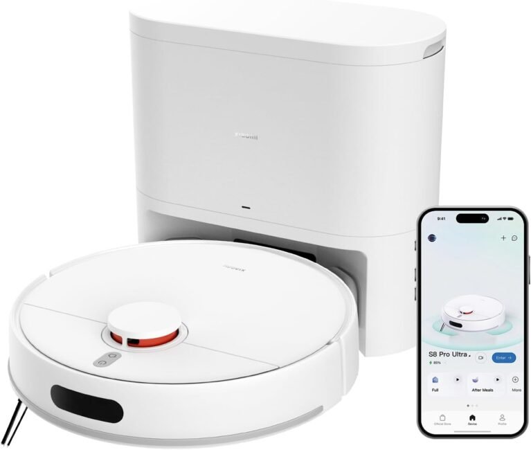 Xiaomi H40 Robot Vacuum Cleaner and Mop with 10,000Pa Suction for Fine Dust, Auto-Dust Collection, Dual Anti-Tangling, Up to 90 Days of Hands-Free Cleaning, LDS Laser Navigation, Alexa/APP Control