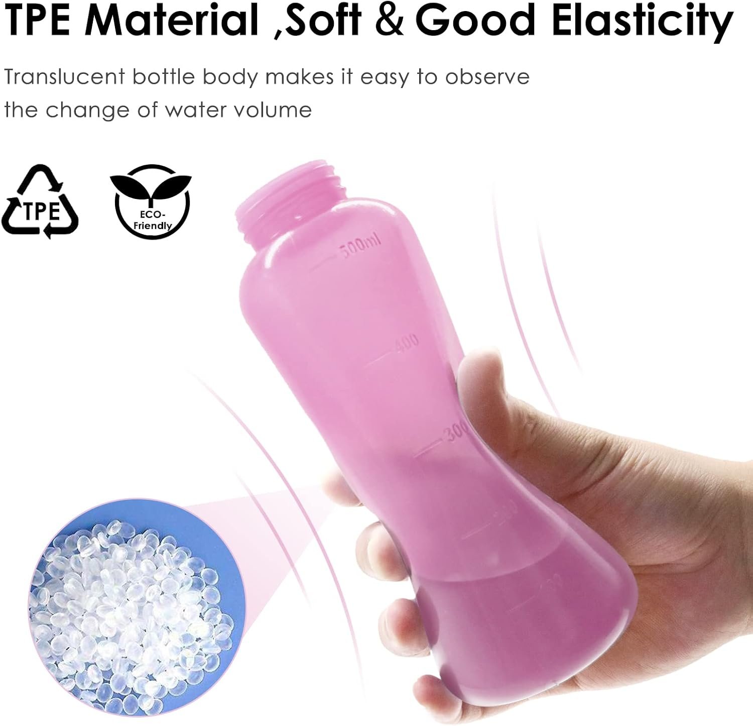 Peri Bottle Postpartum, RUFCRIL 500ml Perineal Wash Bottle, Portable Bidet Sprayer with Travel Bag, Boilable TPE, Leak-Proof, for Postpartum Care, Hemorrhoid Relief & Personal Hygiene - Image 2