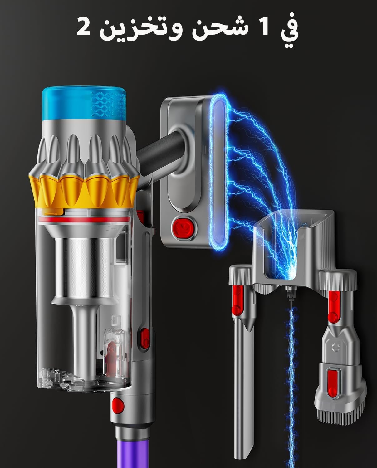 Cordless Vacuum Cleaner, 650W, 70min, 55Kpa Cordless Rechargeable Tangle-Free Vacuum Cleaner/LED Display/1.8L Cup for Home Pet Hair/All Floor - Image 5