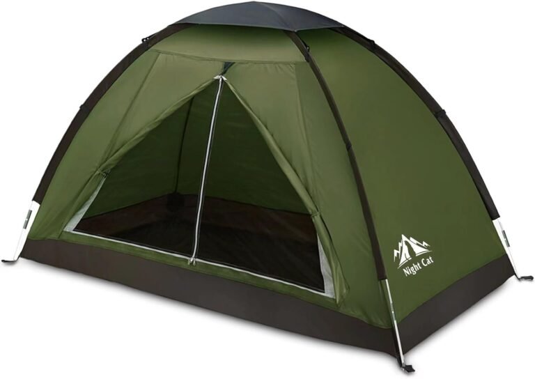 Night Cat Backpacking Tent for One Person Waterproof Single Camping Tent Lightweight Easy Manual Setup 2.2x1.2m