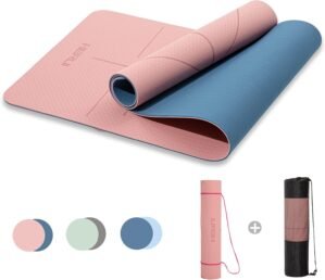 HERUI Yoga Mat Alignment Lines Anti...