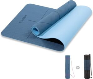 HERUI Yoga Mat Alignment Lines Anti...