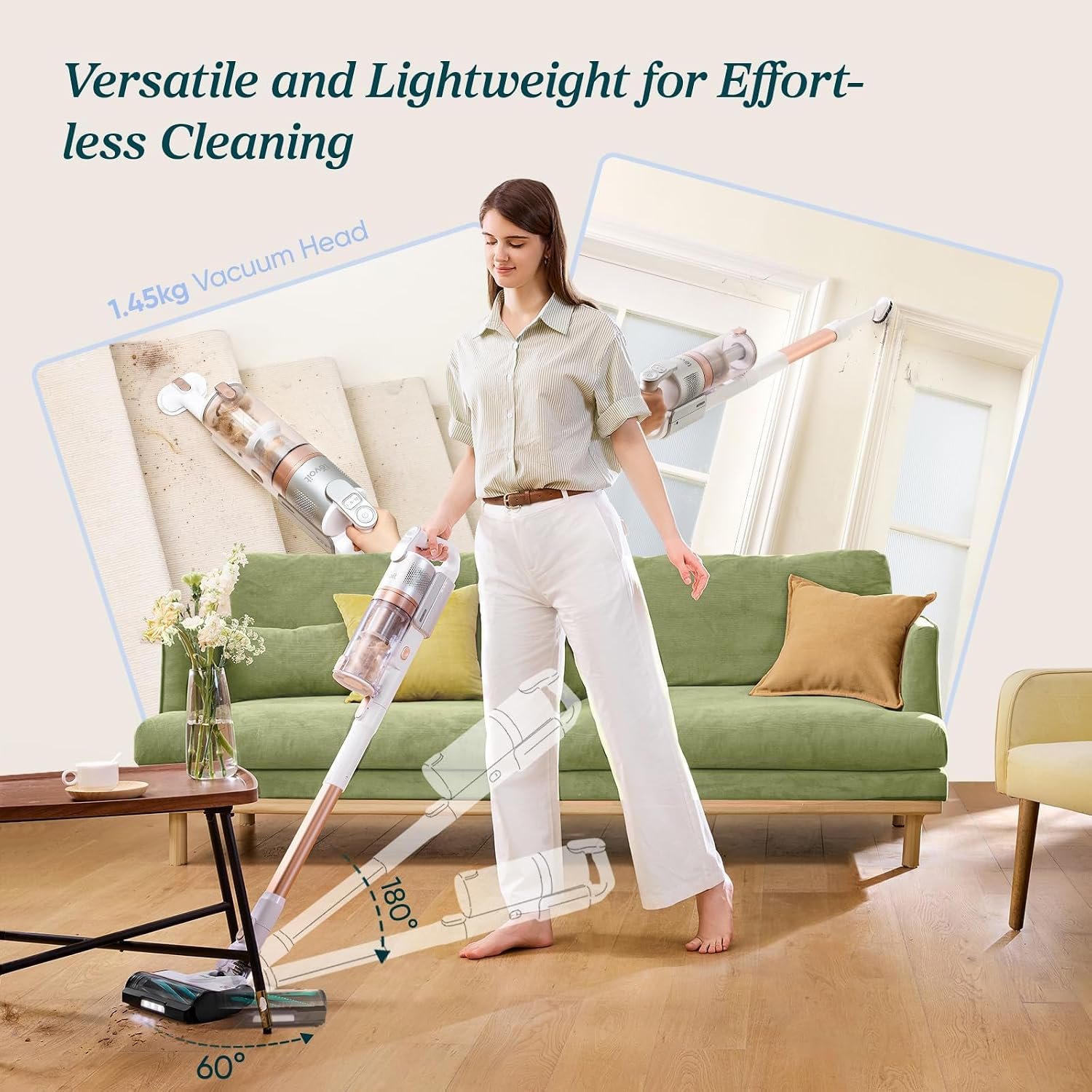 Levoit Vacuum Cleaner Cordless, Anti Hair Wrap Design, Self-Standing, 2 in 1 Handheld Stick Lightweight Cleaner - Image 4