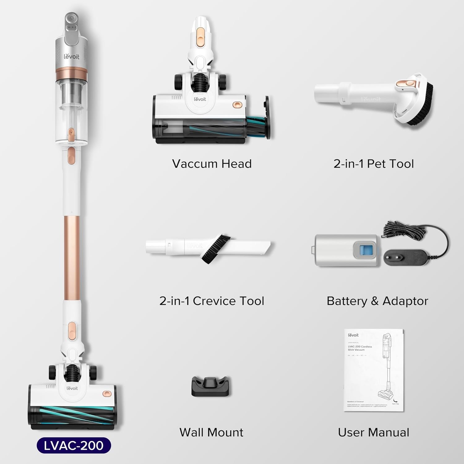 Levoit Vacuum Cleaner Cordless, Anti Hair Wrap Design, Self-Standing, 2 in 1 Handheld Stick Lightweight Cleaner - Image 8