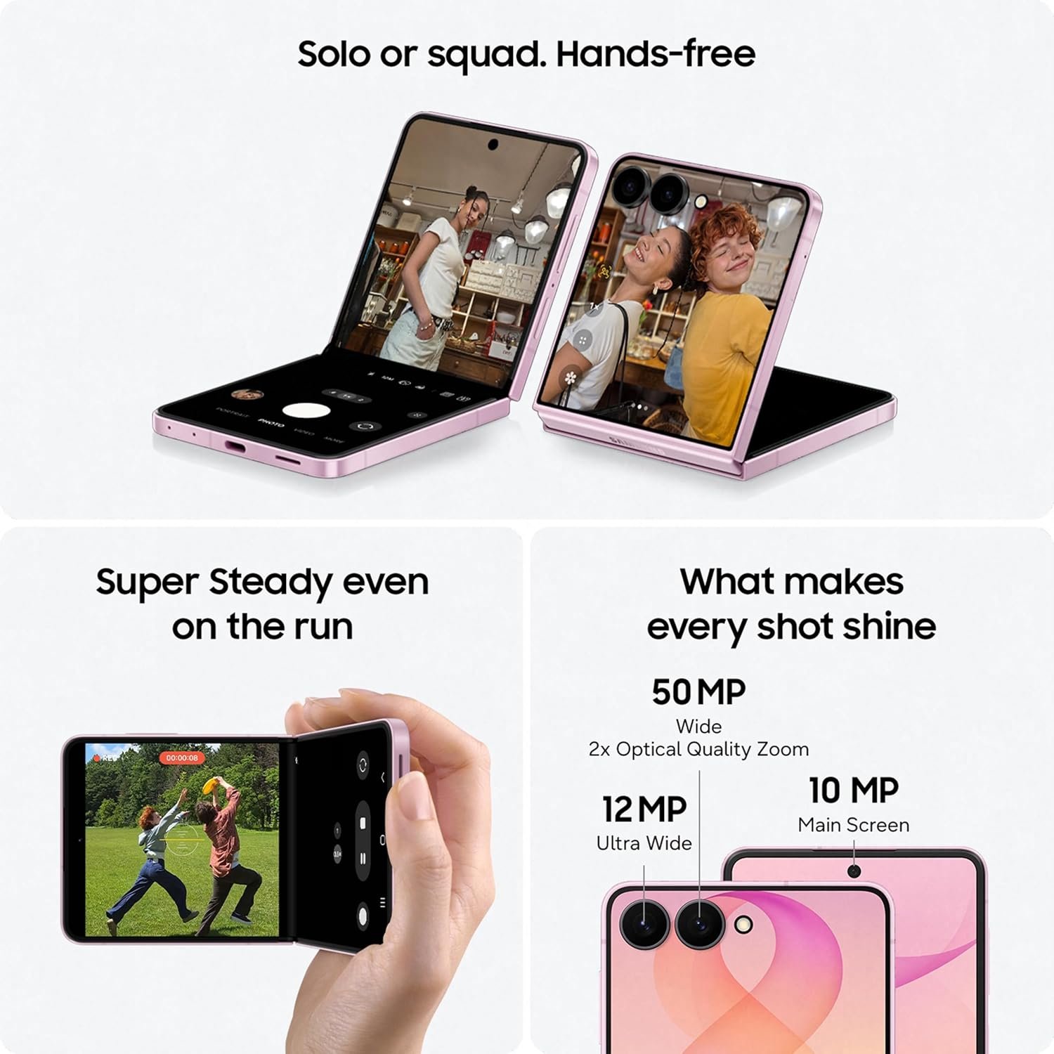 Samsung Galaxy Z Flip8 Pink, 512GB, Hands-free Selfie Camera, Now Brief, Photo Assist, Customizable FlexWindow, 4300 mAh Battery, 12GB RAM, 1 Year Extended Warranty (KSA Version)(Amazon Exclusive) - Image 4